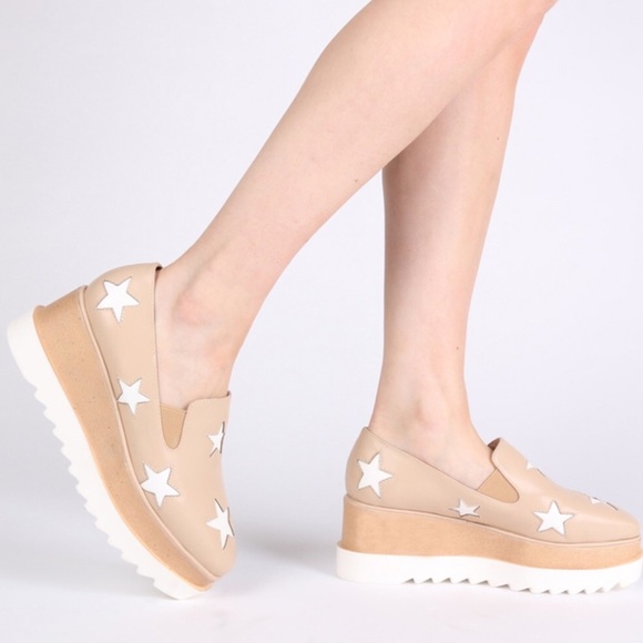 Public Desire Shoes - Public Desire LAYLA Nude White Star Platform